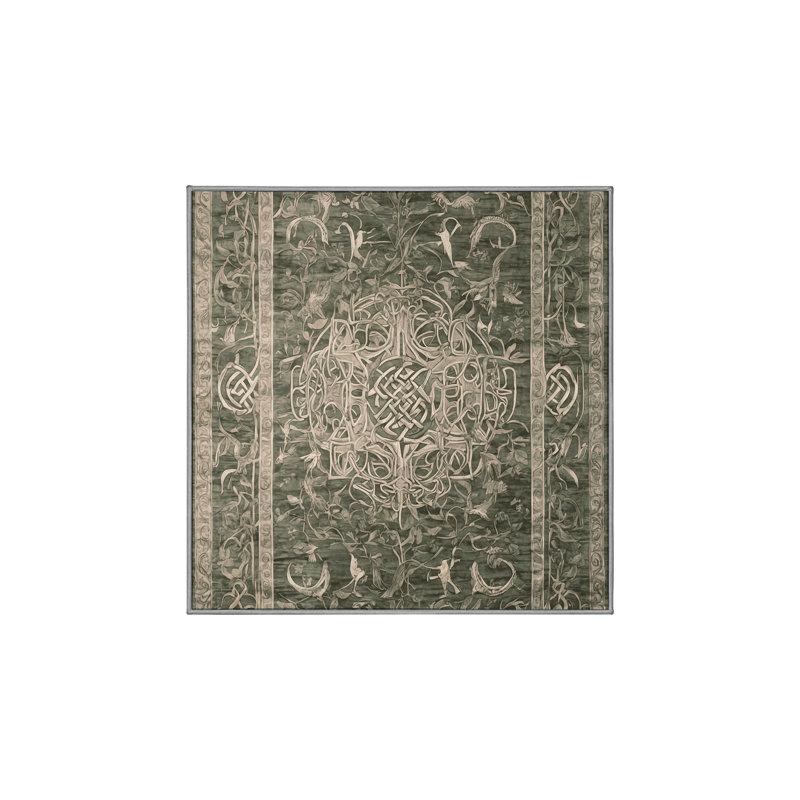 Tapis brun lavable à la machine, Carré 3 pi