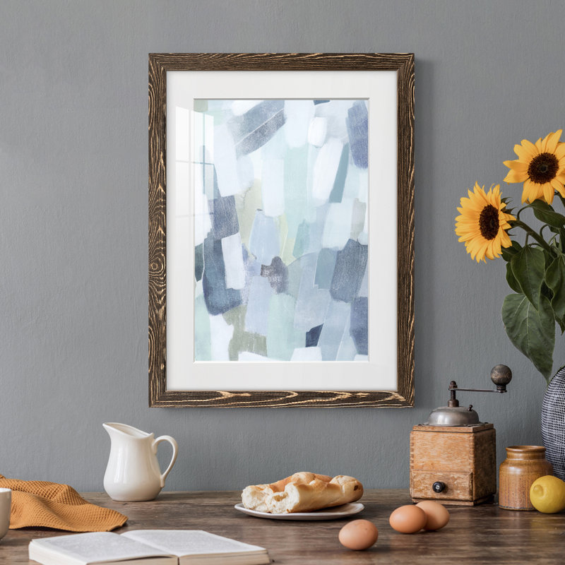 Dusky Gale I - peinture sur toile encadrée, H 43,5 po x l 31,5 po x P 1 po, Encadré de bois de noyer