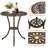 Frisby 3-Piece Patio Bistro Table Set with Umbrella Hole-564236275