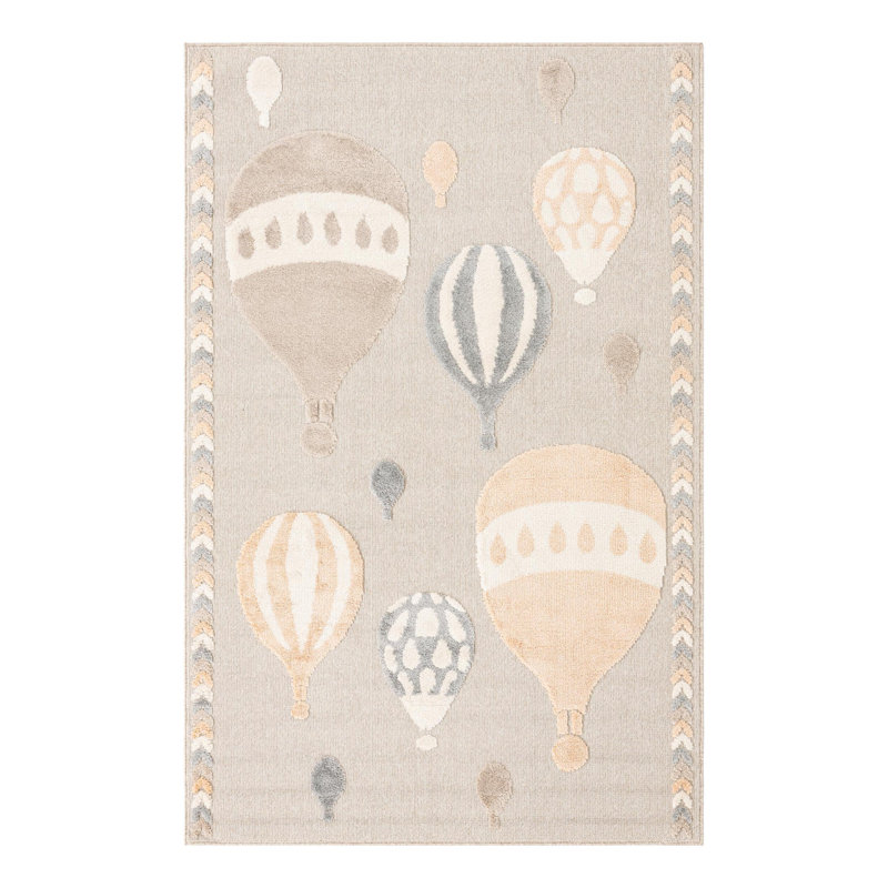 Unique Loom Balloons Whimsy Kids Rug, Rectangle 6'1" x 9'