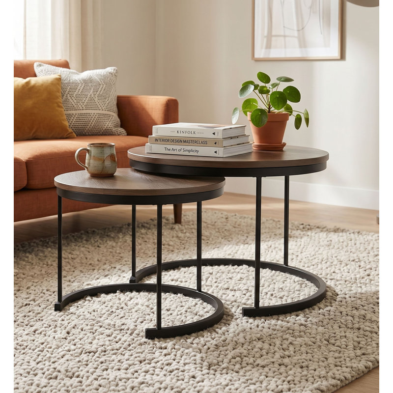 Petites tables basses rondes gigognes Lavish Home