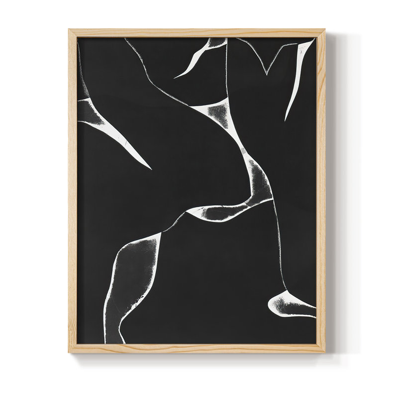 «Night Bloom II», reproduction encadrée - bois massif, Naturel, H 11 po x l 9 po