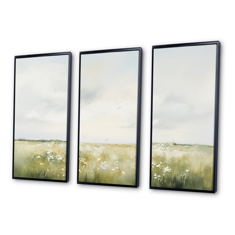 Ensemble de salon Meadow, Cadre flottant noir, H 32 po x l 48 po x P 1 po