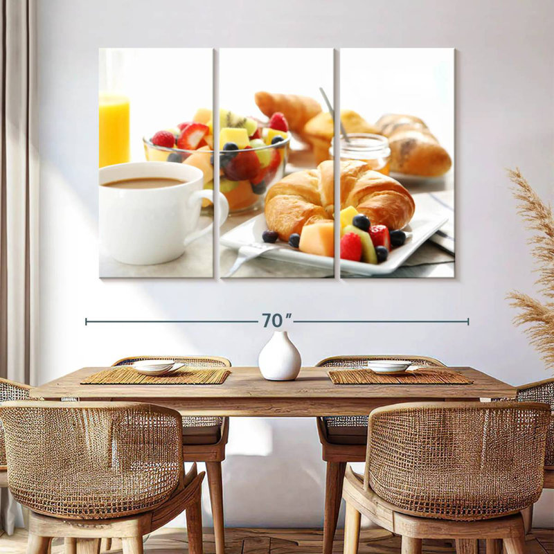  Assiette à déjeuner 'Croissant', H 42 po x l 65 po