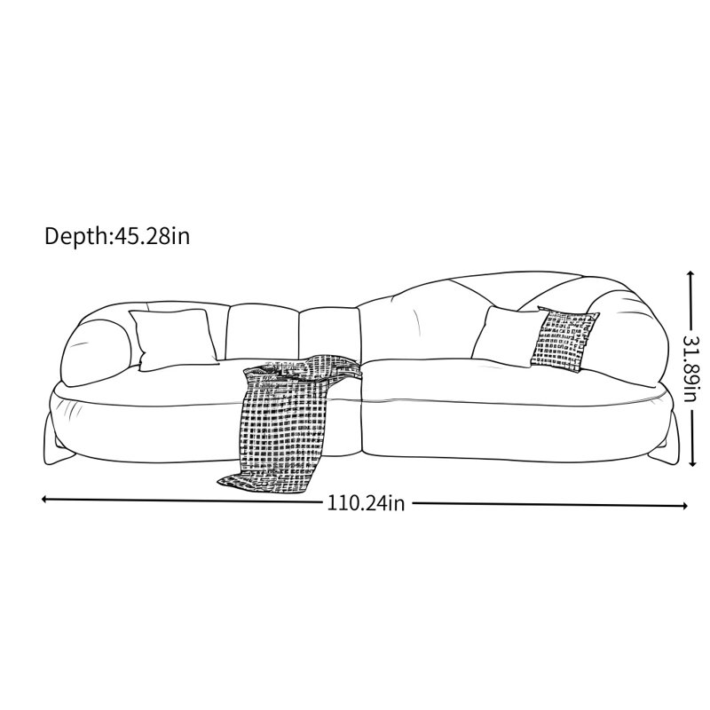 Canapé moderne et minimaliste de style crème, Gris