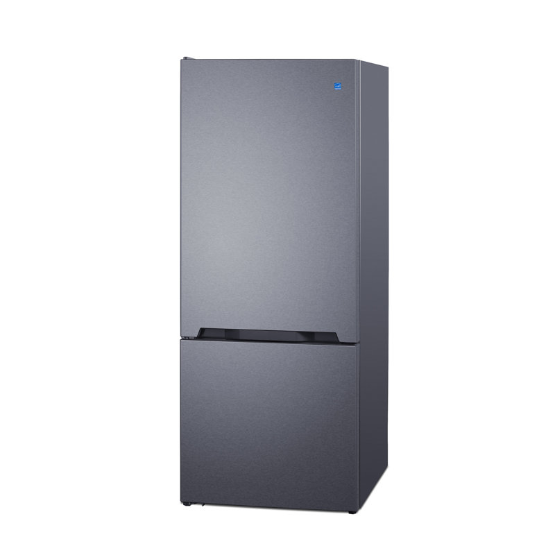Réfrigérateur-congélateur encastré Energy Star de 28 po de large Summit Appliance, Gaucher, Argent argent
