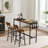 Bar Table Set With Wine Bottle Storage Rack