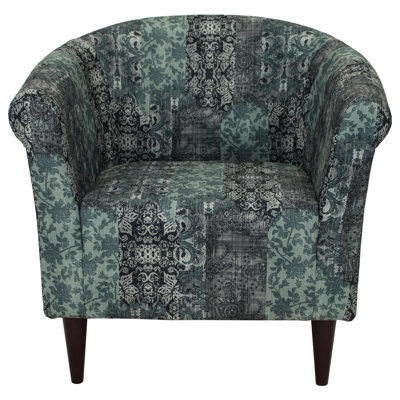 Fauteuil demi-tonneau en polyester Lau