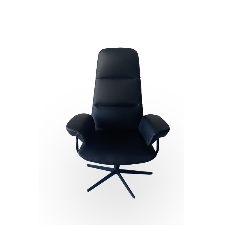 Arletta Upholstered Swivel Armchair, Black
