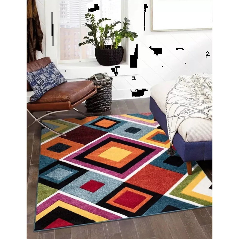 Boalsburg Abstract Hand Tufted Area Rug, Rectangle 60 x 110cm