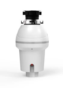 Broyeur à déchets ultra-silencieux en acier inoxydable 1 / 2HP - Broyage anti-colmatage en 4 étapes, moteur puissant de 3 500 tr / min, alimentation continue, interrupteur d'air et cordon d'alimentation, sous-lavabo compact, installation facile