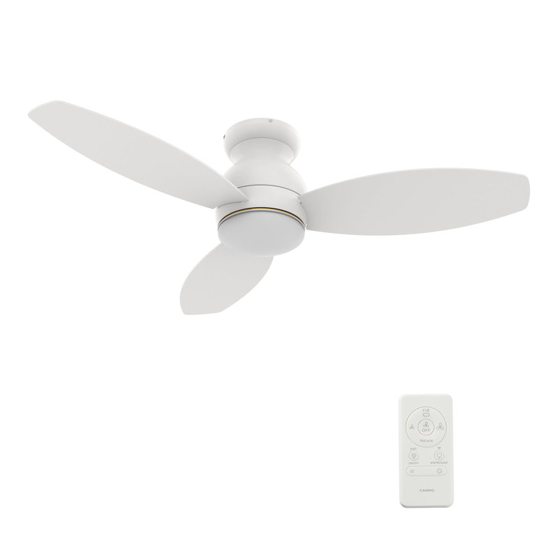 Ventilateur de plafond intelligent Trento avec télécommande, ensemble d'éclairage inclus, fonctionne avec l'assistant Google, Amazon Alexa et les raccourcis Siri.