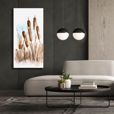 «Watercolor Cattail Study 2» par Ethan Harper, art mural sur toile