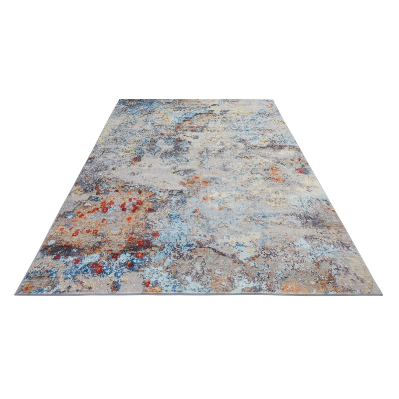 Lux Abstract Ultra soft Stain Guarded Light Multicolour Area Rug, Rectangle 200 x 290cm