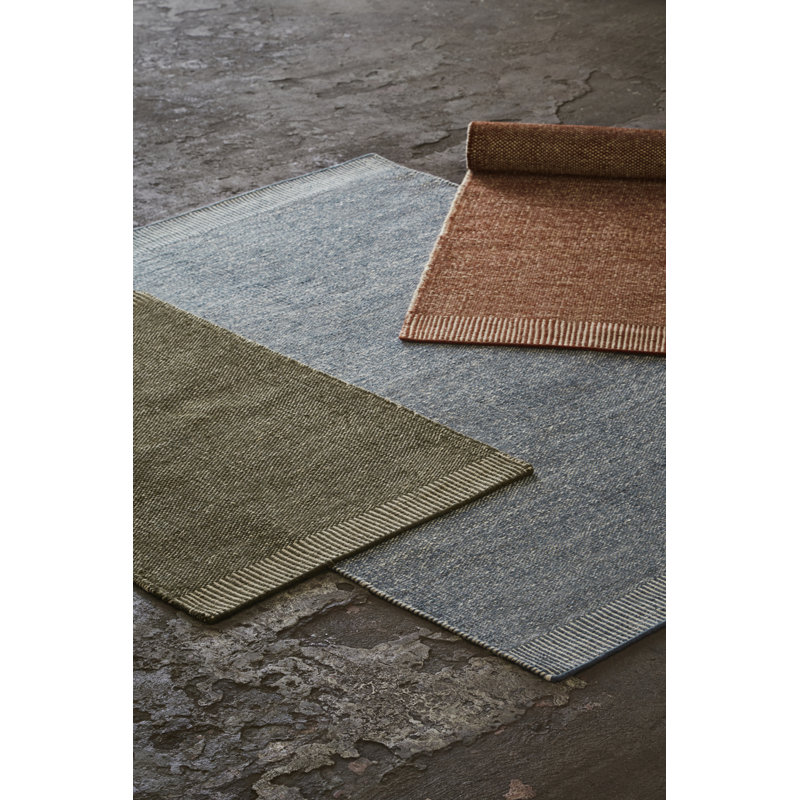 Moss Green Rombo Rug, Rectangle 2'9" x 4'5"