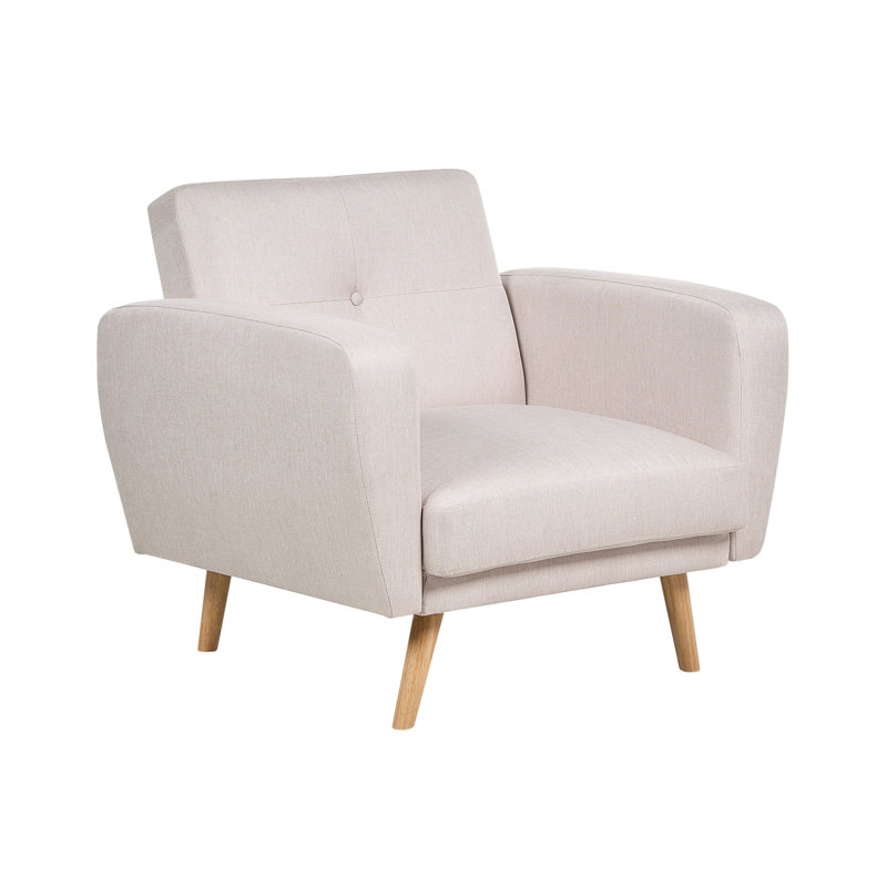 FLORLI Upholstered Convertible Chair, Beige
