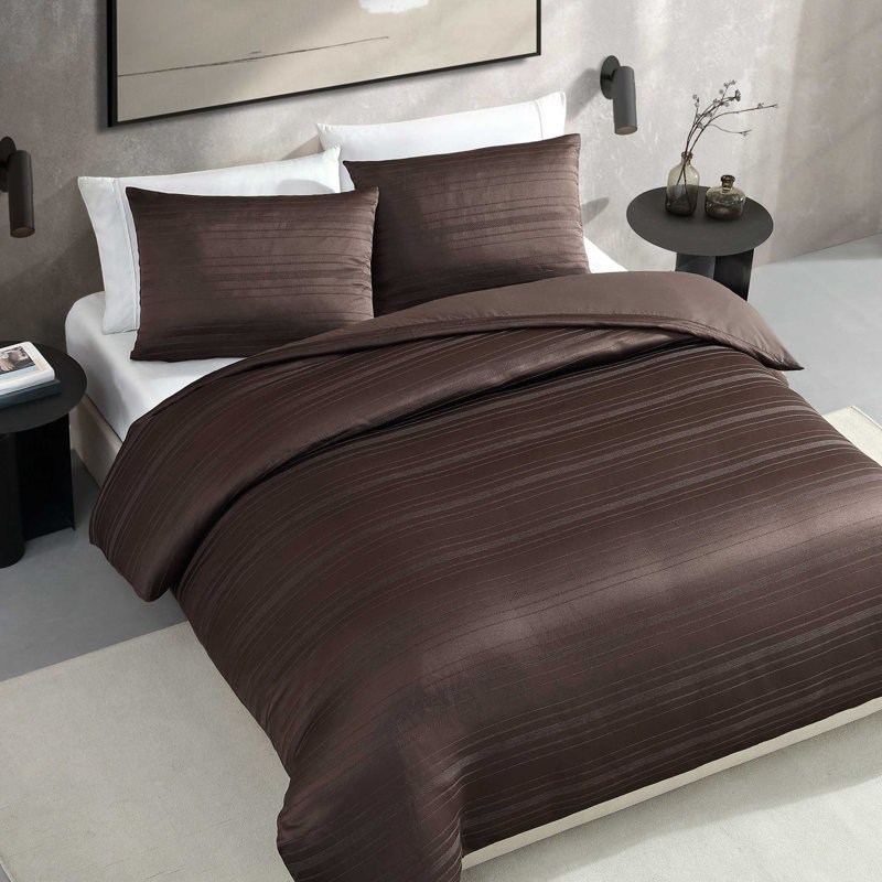 Ensemble de housse de couette Vera Vera Illusion Lines, Housse de couette pour grand lit + 2 taies décora