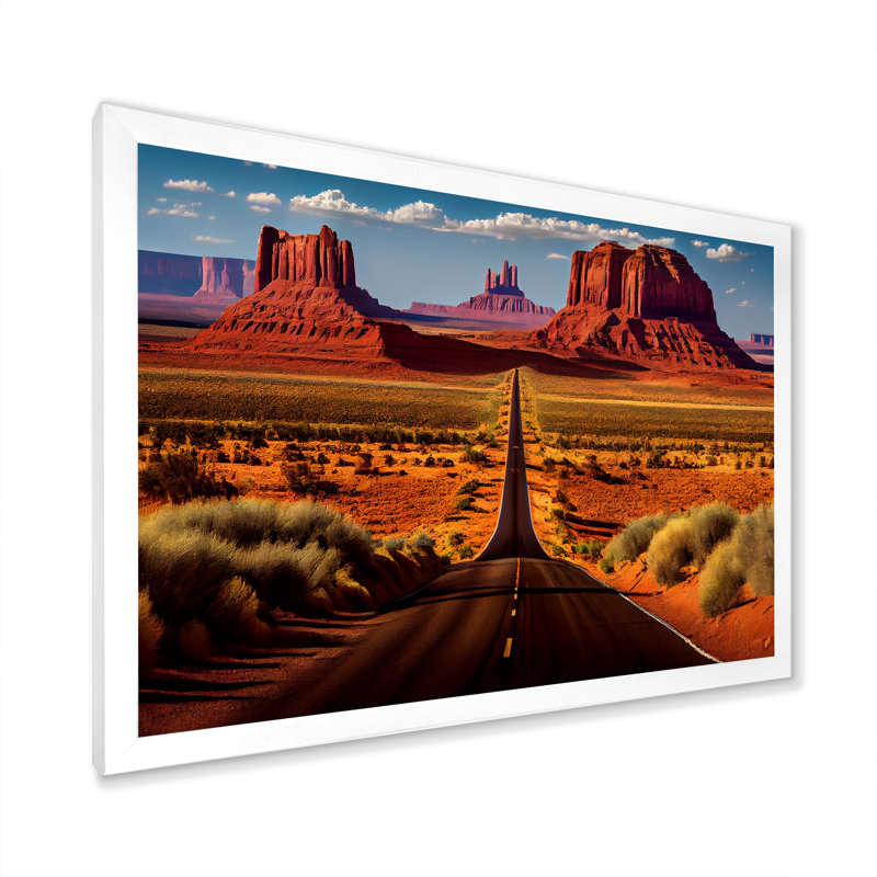 Monument Monument Navajo Spirit - paysages, impressions d'art mural, H 24 po x l 32 po x P 1 po, Cadre photo blanc