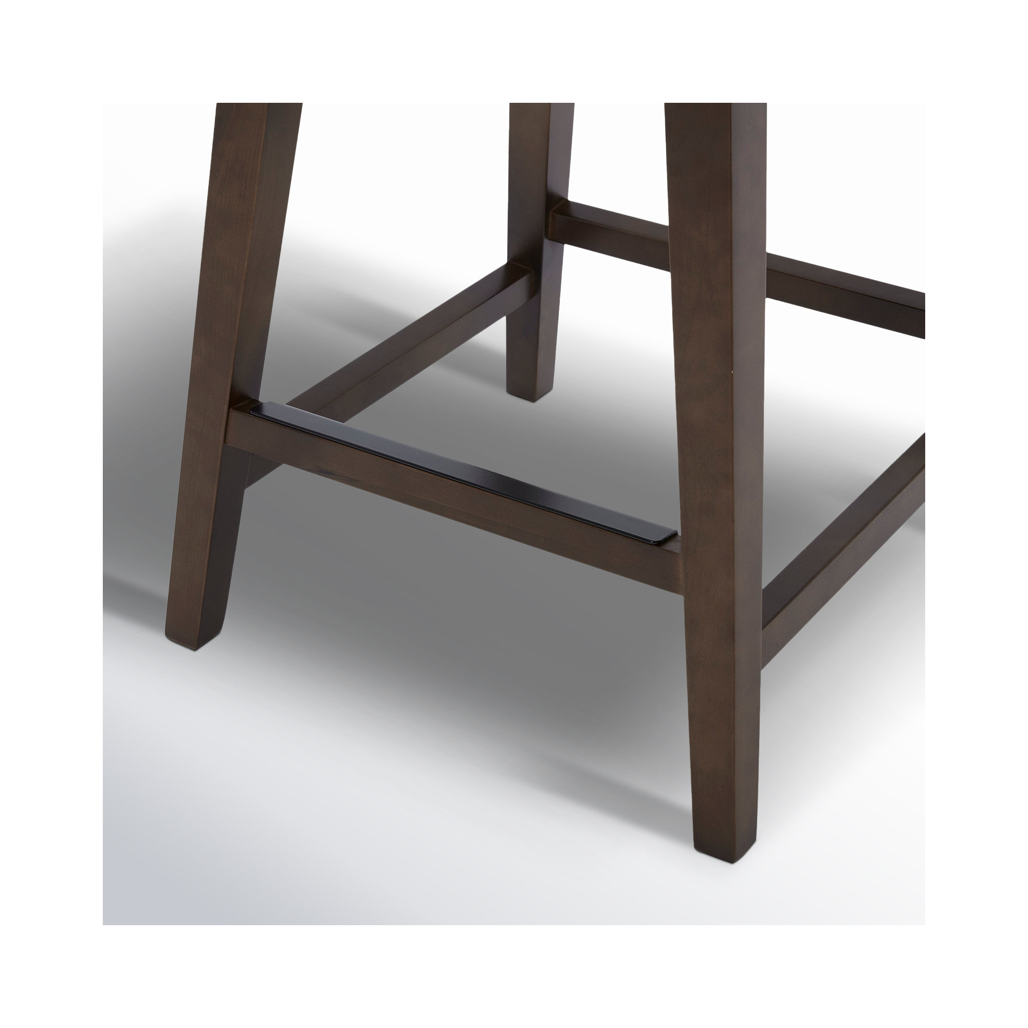 Zahara Upholstered Swivel Counter Stool, Bar Stool (30” Seat Height), Nathan Gray Heathered/Walnut