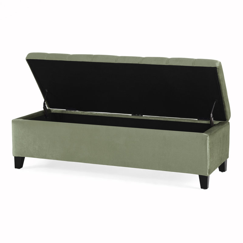 Flip Top Storage Bench, Pale Green