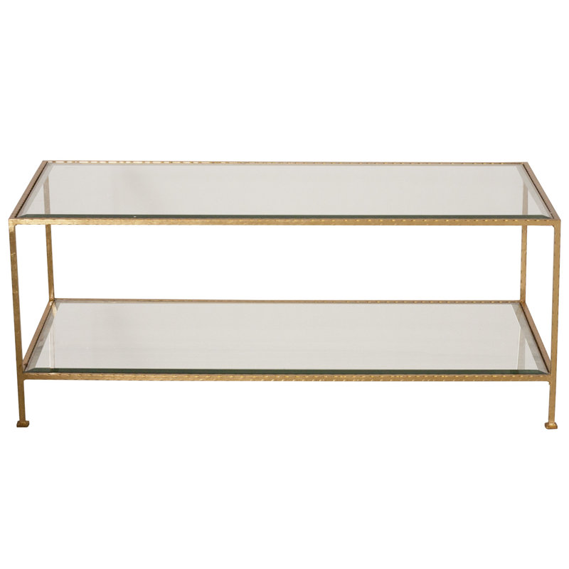 Taylor Coffee Table, Hammered Gold Leaf