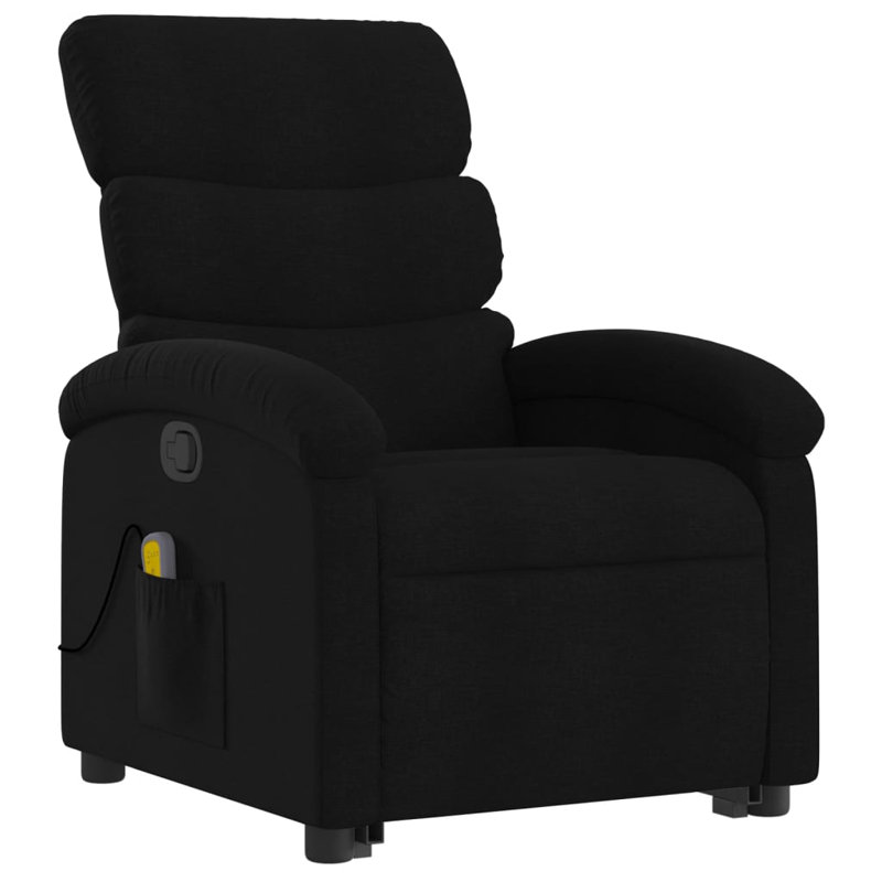Upholstered Massage Chair, Black Fabric