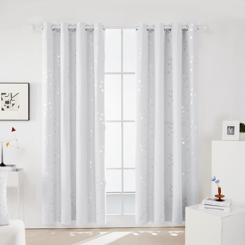 Ensemble de rideaux en polyester 2 pièces, L 52 po x L 95 po, Gris foncé