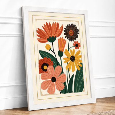 Stylized Arrangement Botanical - Framed Print