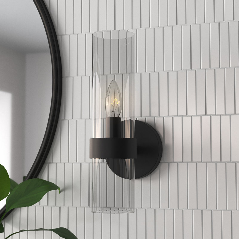 Haden Candle Wall Light, Matte Black