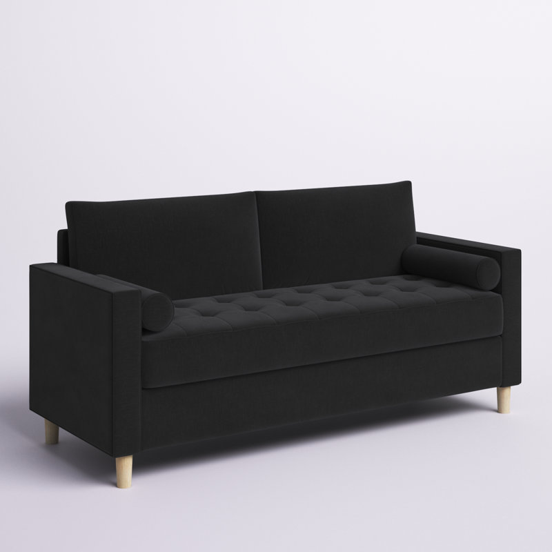 Jarrow 70'' Upholstered Sofa, Black
