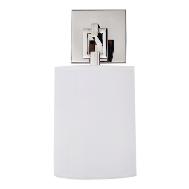 Apputhurai Armed Sconce, Polished Nickel