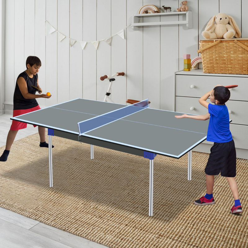 Plateau de tennis de table moyen pliable, H 0,48 po x l 71 po x P 35,5 po, Gris