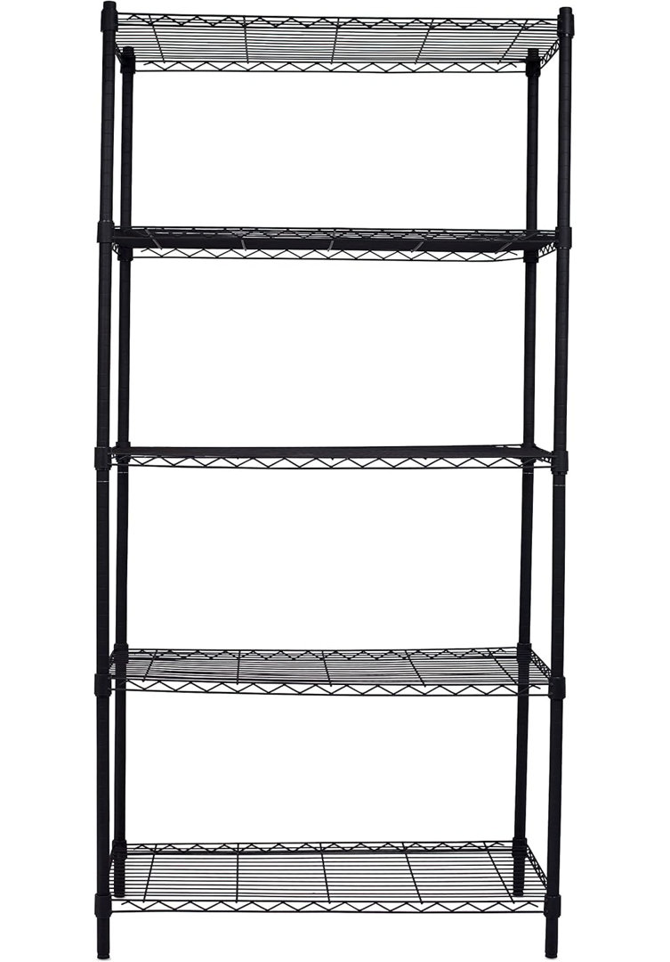 Abbate 36'' W Metal Height -Adjustable Shelving Unit Rebrilliant