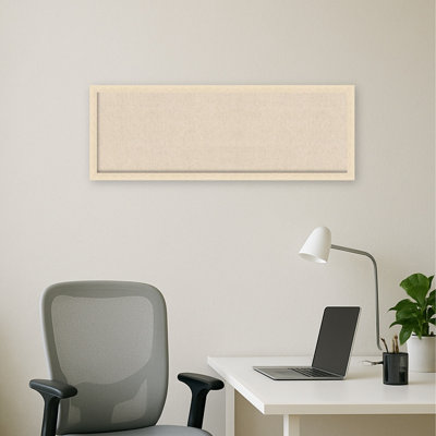 Tableau magnétique encadré en tissu, tableau d'affichage à tissage neutre 14 x 38 pour l'organisation murale