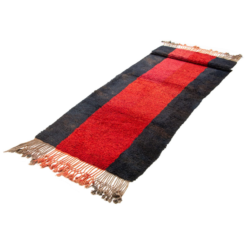 Tapis afghan Shiravan rouge 3 pi 11 po x 11 pi 1 po