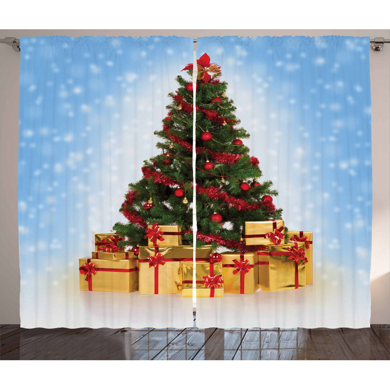 Semi-Sheer Rod Pocket Curtain Panels, 54" W x 108" L