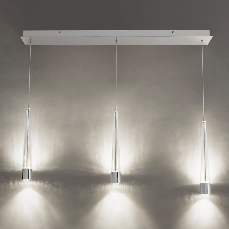Quill Linear Multi-Light 4-CCT Pendant, Chrome