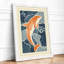 Swimming Koi Japandi - Framed Print-853812576-853812575