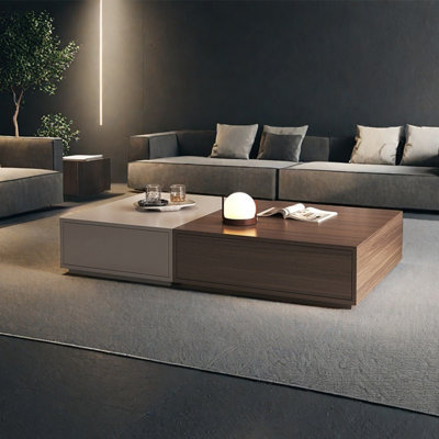 Light luxury square coffee table