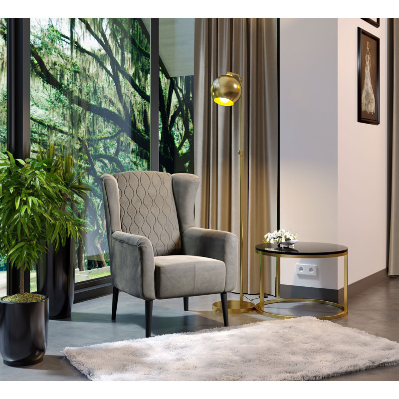 Smelley Upholstered Armchair, Beige