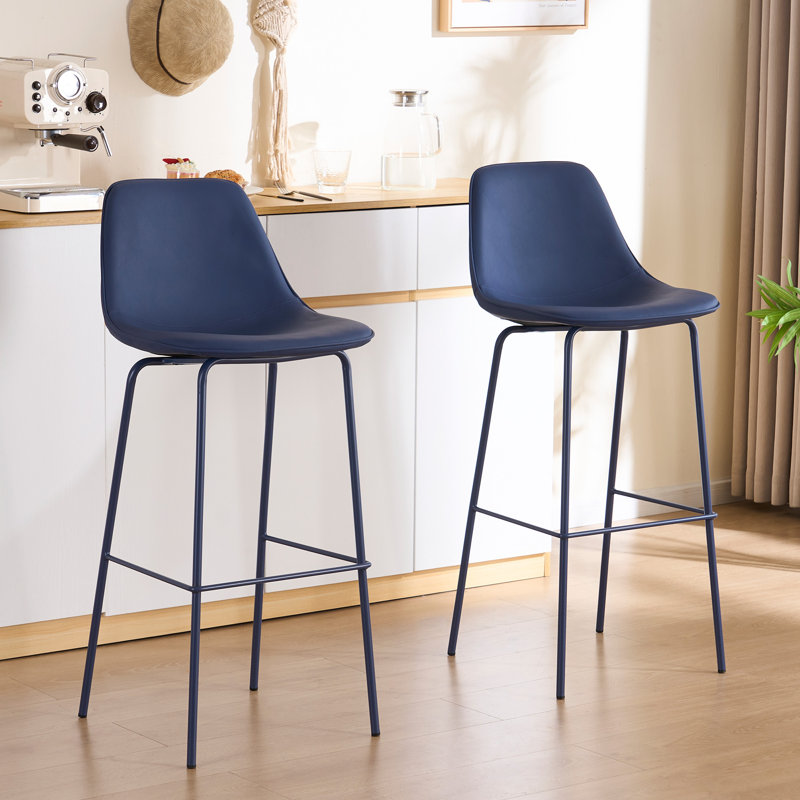 Hauteur de comptoir moderne Kavi avec coussin rembourré et pieds en métal, Tabouret de bar (siège d'une hauteur de 30 po)