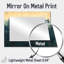 «Mountains Natures Layers In Blue Winter I» - miroir mural décoratif traditionnel - imprimé sur métal-120400112