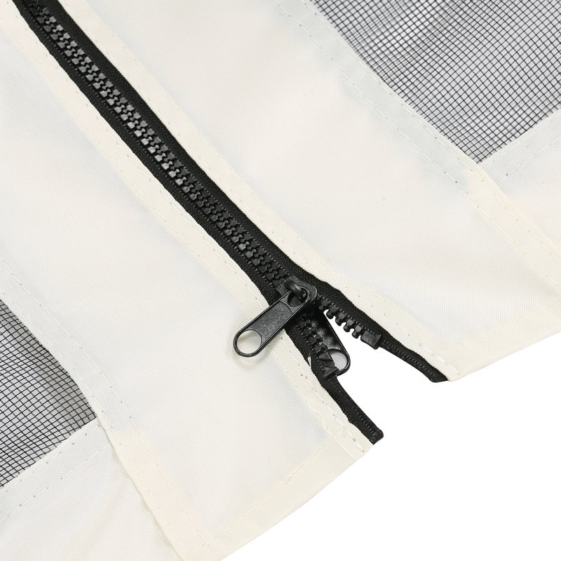 Outsunny Replacement Mesh Sidewall Netting For Patio Gazebos And Canopy Tents With Zippers (Sidewall Only), Cream White