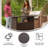 Rimah Rectangular Indoor/Outdoor Wicker Rattan Patio Bar Counter Table with Two Shelves-1085805507-1085805508