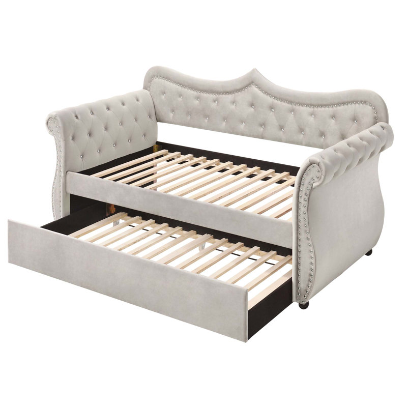 Upholstered Twin Daybed With Trundle