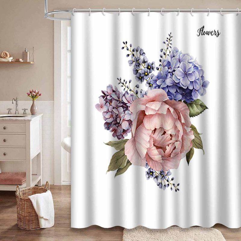 Bouquet aquarelle, voeux, invitation, fête d'anniversaire, fleur d'été avec 12 crochets, L 72 po x l 78 po