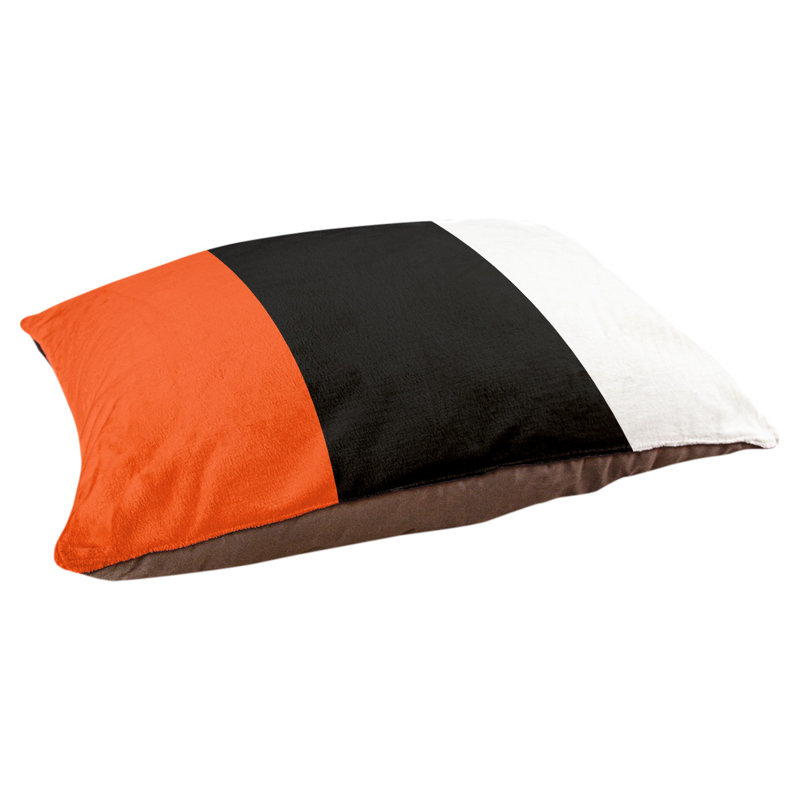 Lit à chat à rayures de football cincinnati, L 40 po x l 30 po, Orange / Noir / Blanc