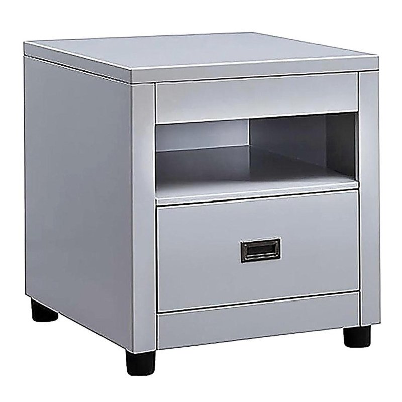 Dove Grey Storage End Table