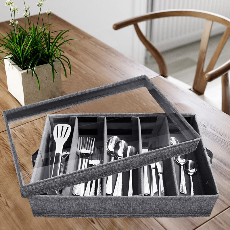 Rangement de tiroir pour couverts et ustensiles de cuisine en tissu Caufield
