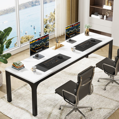 Bureau d'ordinateur extra long double 78,74 po Pallas pour poste de travail